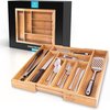 Zulay Kitchen Zulay Drawer Organizer  Expandable  Bamboo ZULB08512TDH5